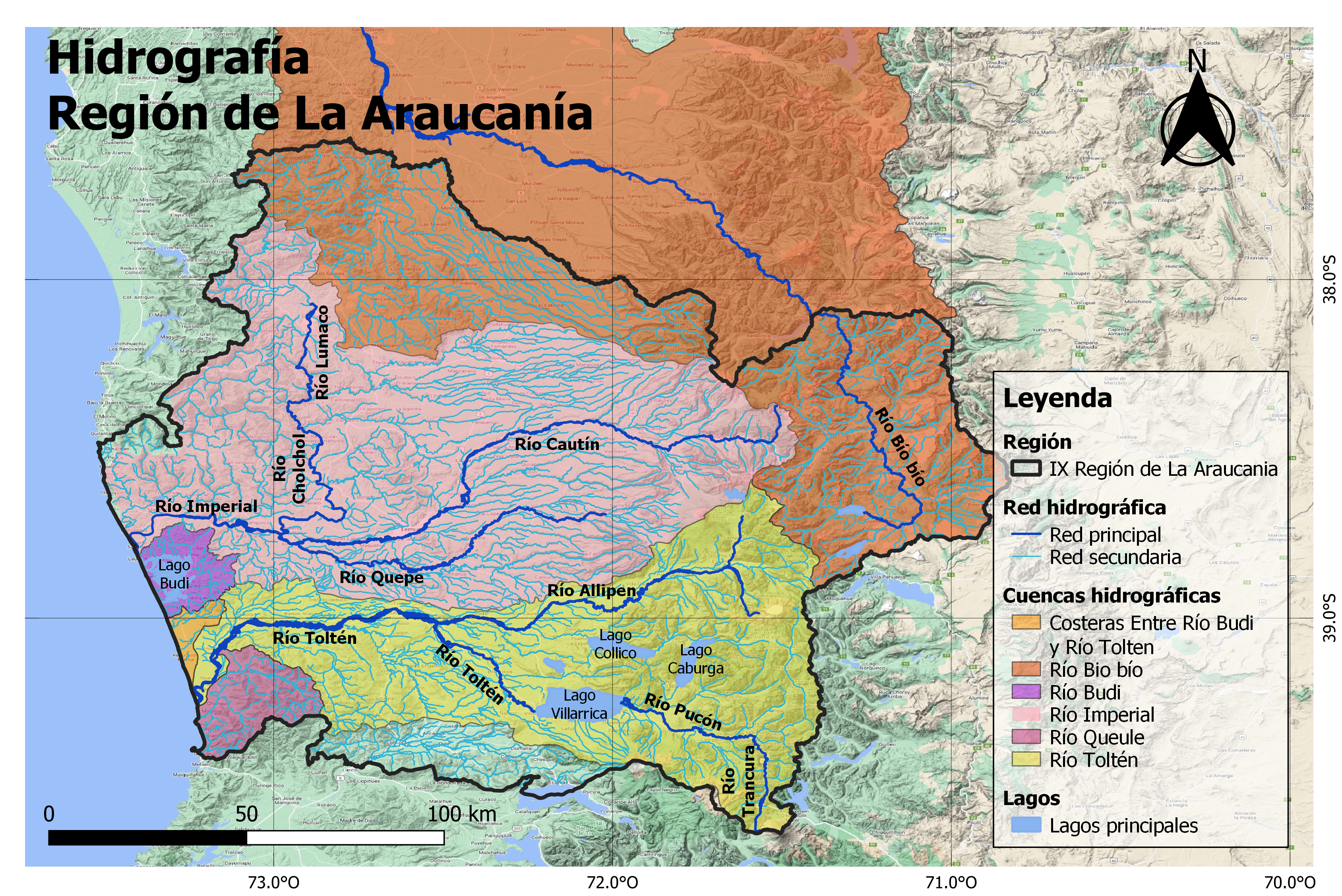 Hidrografía de la Región de La Araucanía